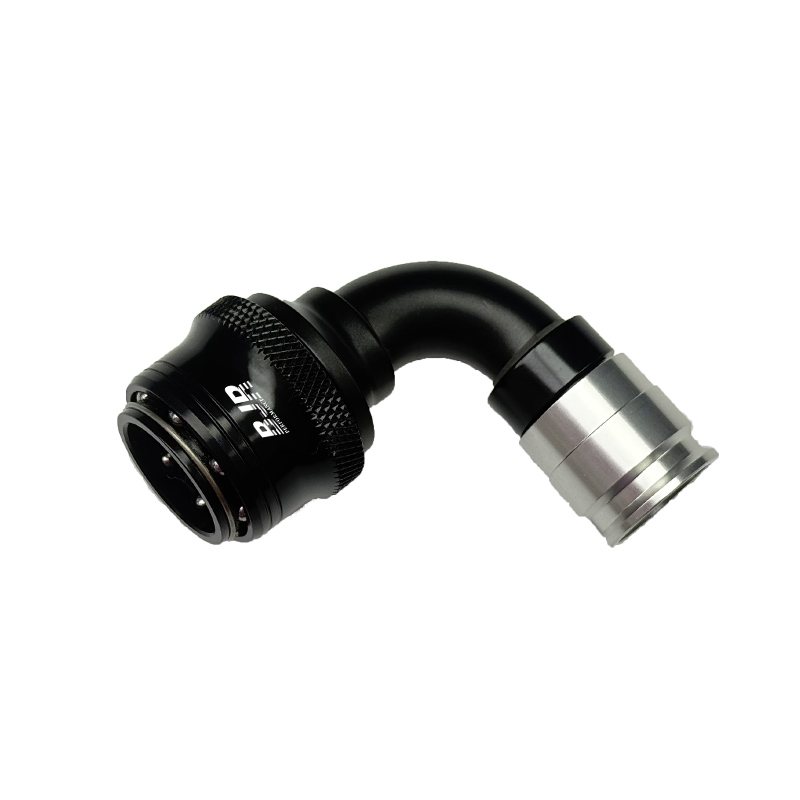 90 Degree Quick Connect PTFE Crimp Hose Ends